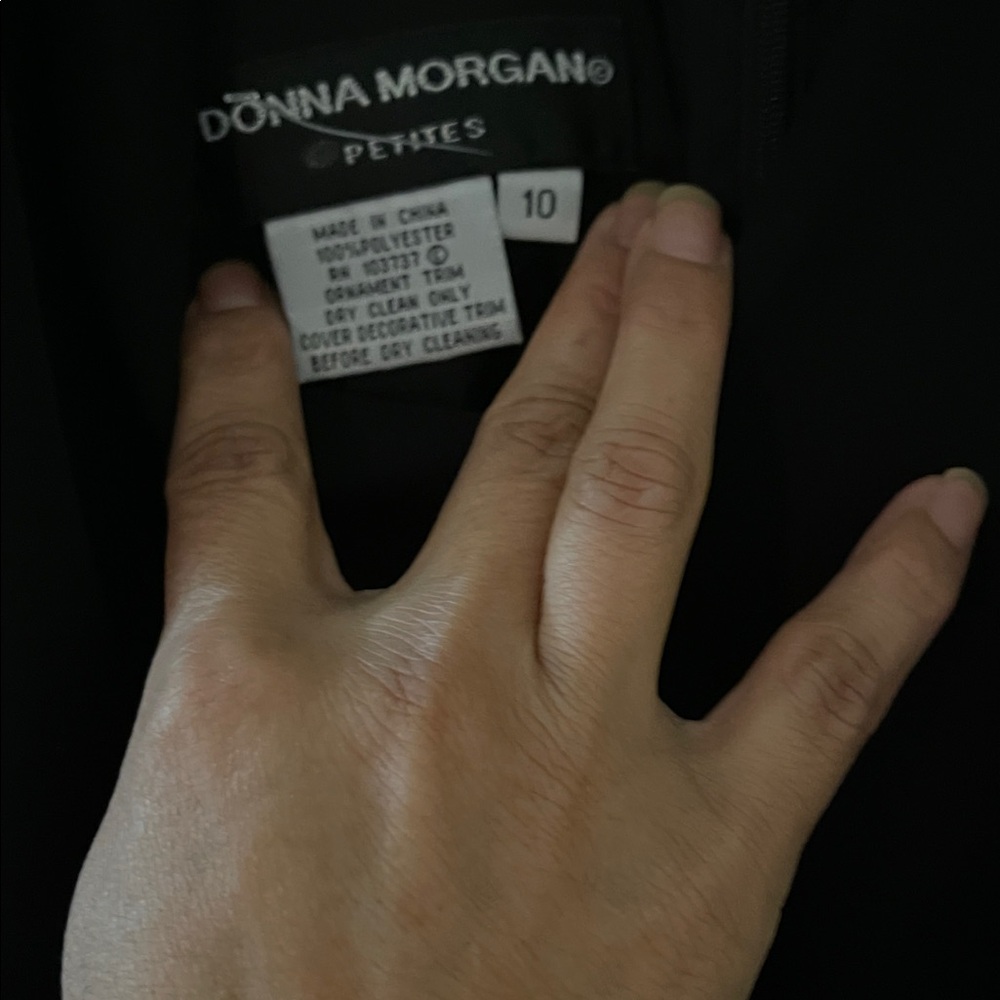 Donna Morgan Y2K Black Halter Racerback Lined Sheath Dress 10petite - Picture 7 of 10